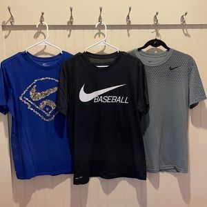Lot of 3 Men’s medium Nike shirts - baseball